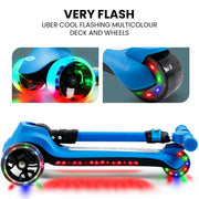 ROVO KIDS 3-Wheel Electric Scooter , Ages 3-8, Adjustable Height, AU Compliant, Lithium Battery, Blue V219-TRNESCRVM1BA
