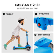 ROVO KIDS 3-Wheel Electric Scooter , Ages 3-8, Adjustable Height, AU Compliant, Lithium Battery, Blue V219-TRNESCRVM1BA