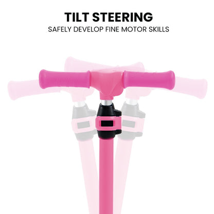 ROVO KIDS 3-Wheel Electric Scooter , Ages 3-8, Adjustable Height, AU Compliant, Lithium Battery, Pink V219-TRNESCRVM1PA