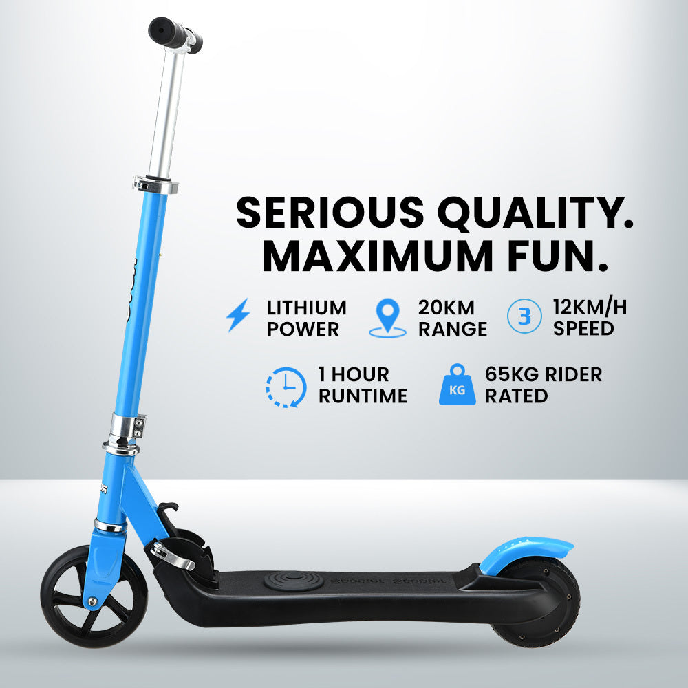 ROVO KIDS Electric Scooter Lithium Ride-On Foldable E-Scooter 125W Rechargeable, Blue V219-TRNESCRVM2BA