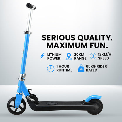 ROVO KIDS Electric Scooter Lithium Ride-On Foldable E-Scooter 125W Rechargeable, Blue V219-TRNESCRVM2BA