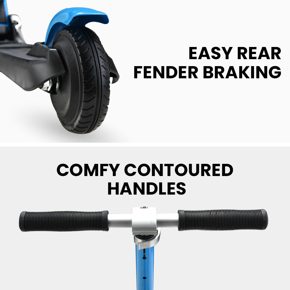 ROVO KIDS Electric Scooter Lithium Ride-On Foldable E-Scooter 125W Rechargeable, Blue V219-TRNESCRVM2BA