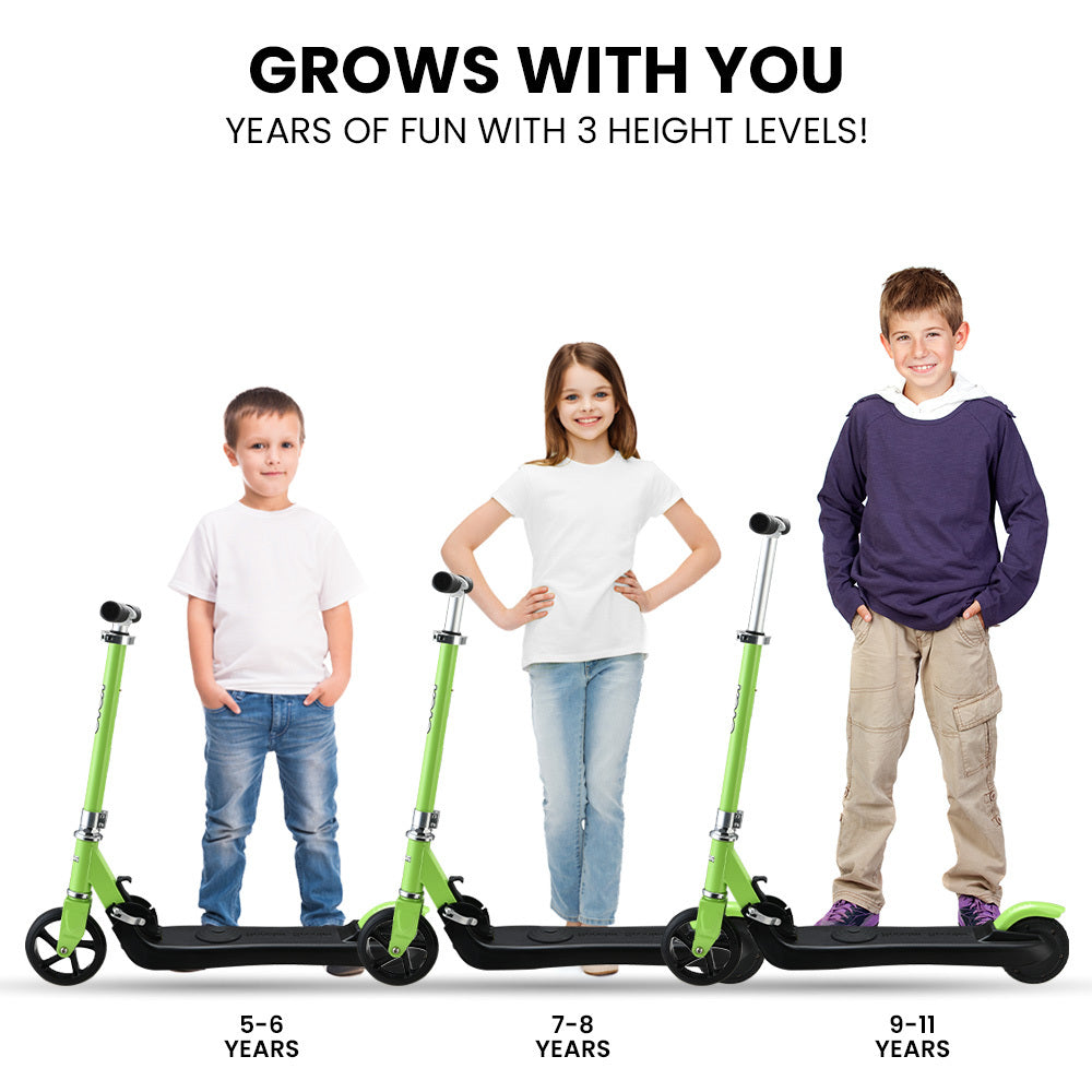 ROVO KIDS Electric Scooter Lithium Ride-On Foldable E-Scooter 125W Rechargeable, Green V219-TRNESCRVM2KA