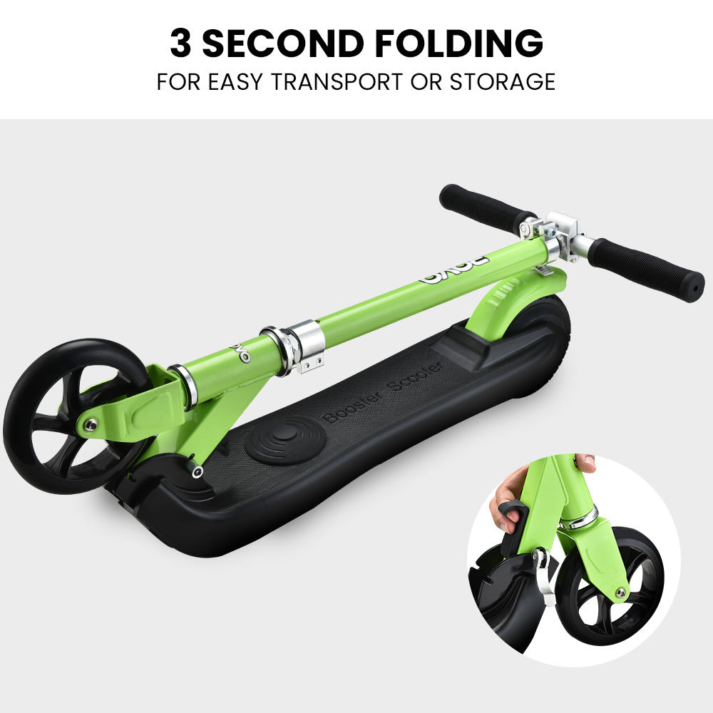 ROVO KIDS Electric Scooter Lithium Ride-On Foldable E-Scooter 125W Rechargeable, Green V219-TRNESCRVM2KA