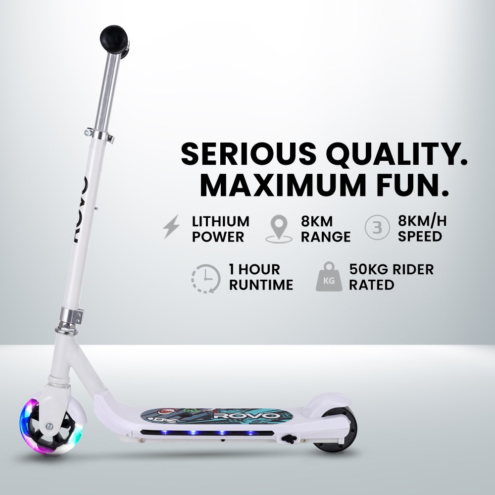 ROVO KIDS WhizKid Electric Scooter, Ages 5-11, Adjustable Height, AU Compliant, Lithium Battery, Brushless V219-TRNESCRVU1WA