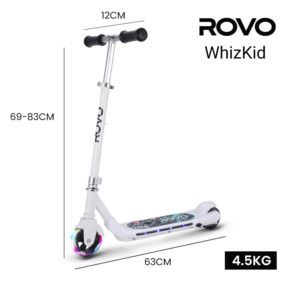 ROVO KIDS WhizKid Electric Scooter, Ages 5-11, Adjustable Height, AU Compliant, Lithium Battery, Brushless V219-TRNESCRVU1WA