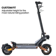VALK Ego 8 Electric Scooter, Powerful, AU Compliant, 48V 13Ah, 55km Max Range, eScooter for Adults, Foldable, V219-TRNESCVAE8BA