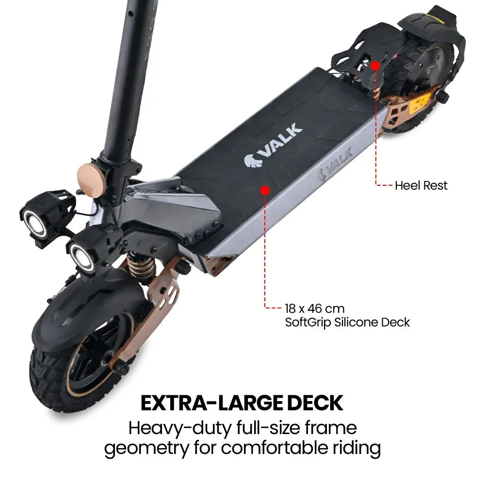 VALK Ego 8 Electric Scooter, Powerful, AU Compliant, 48V 13Ah, 55km Max Range, eScooter for Adults, Foldable, V219-TRNESCVAE8BA