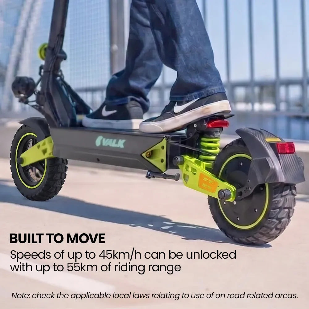 VALK Ego 8 Electric Scooter, 45km/h Max, AU Compliant, 48V 13Ah, Up to 55km Range, eScooter for Adults, V219-TRNESCVAE8GA