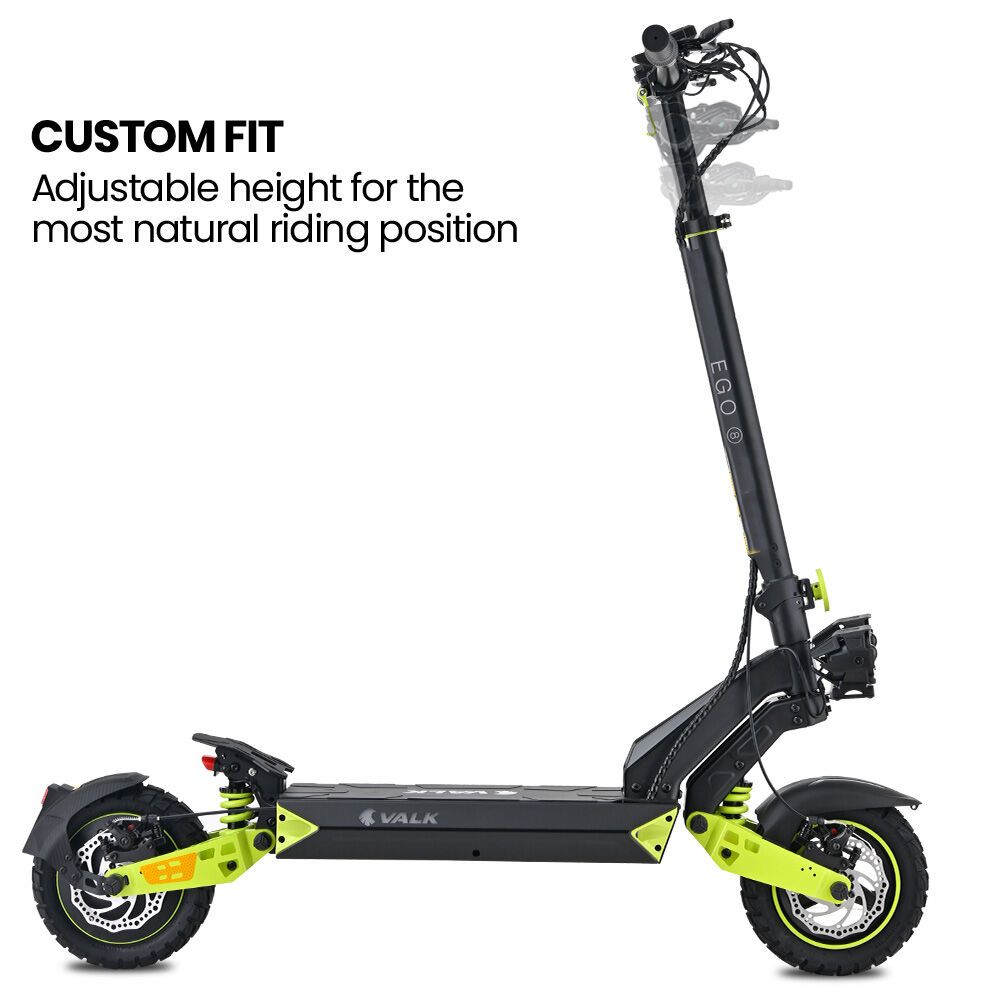 VALK Ego 8 Electric Scooter, 45km/h Max, AU Compliant, 48V 13Ah, Up to 55km Range, eScooter for Adults, V219-TRNESCVAE8GA