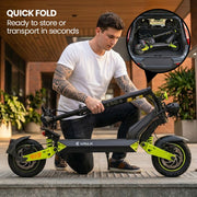 VALK Ego 8 Electric Scooter, 45km/h Max, AU Compliant, 48V 13Ah, Up to 55km Range, eScooter for Adults, V219-TRNESCVAE8GA