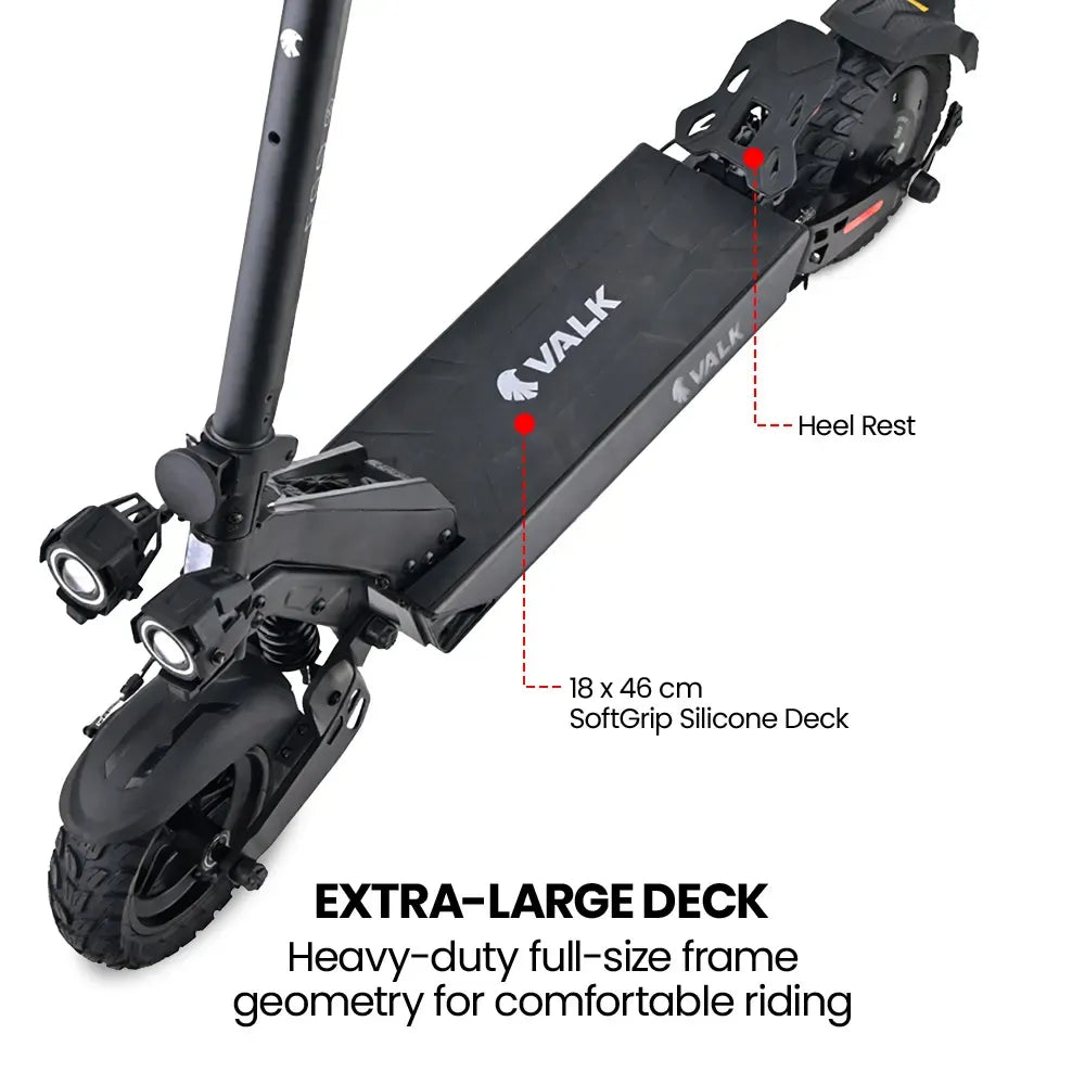 VALK Ego 8 Electric Scooter, 500W, AU Compliant, 48V 13Ah, 55km Max Range, eScooter for Adults, Foldable, Off V219-TRNESCVAE8KA