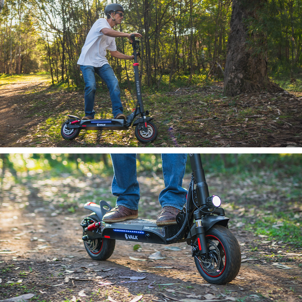 VALK Fusion 5 Electric Scooter, 500W, AU Compliant, 48V 13Ah Lithium, 50km Range, 40km/h, Quad Shocks, 10 V219-TRNESCVAF5NA