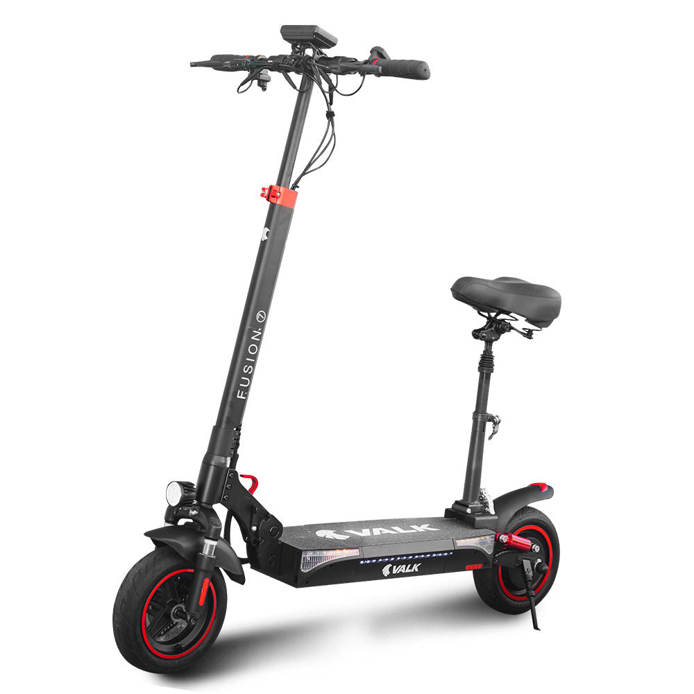 VALK Fusion 7 Electric Scooter, 800W, AU Compliant, with Seat Option, 48V 13Ah Lithium, 50km Range, Quad V219-TRNESCVAF7SA