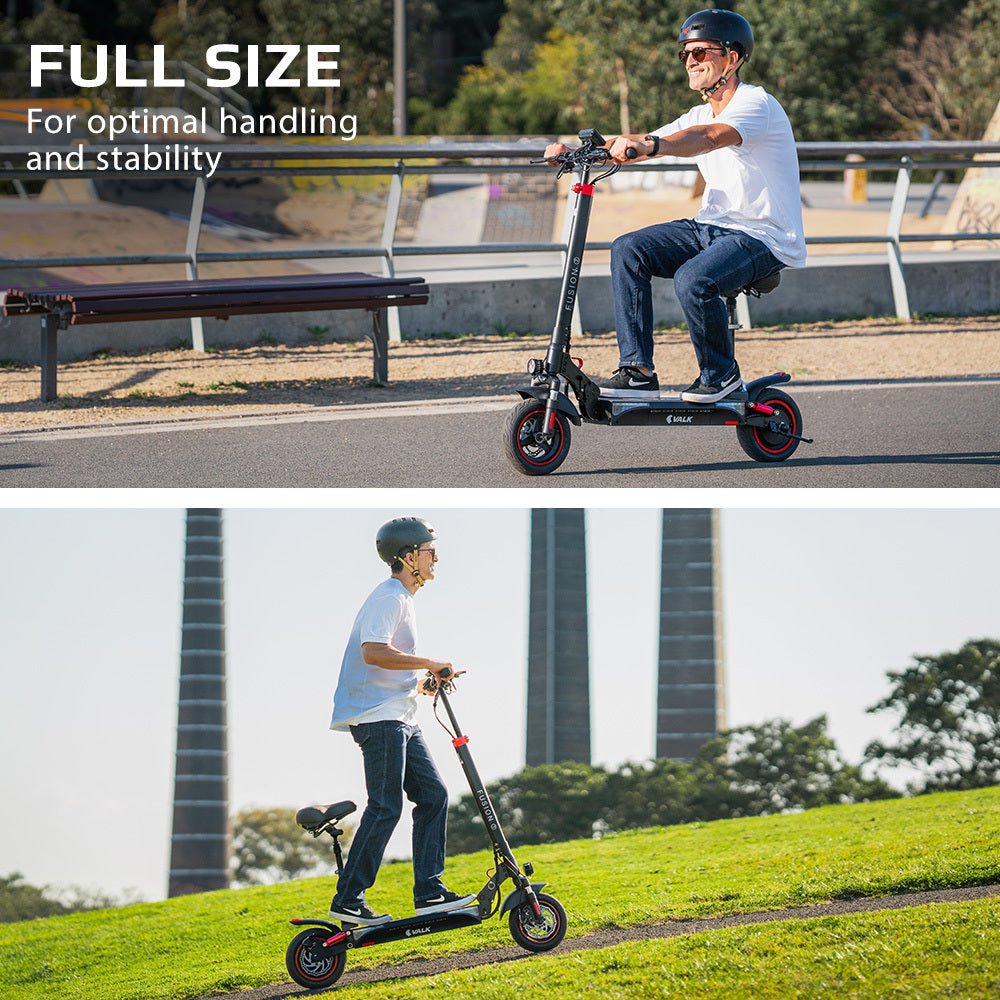 VALK Fusion 7 Electric Scooter, 800W, AU Compliant, with Seat Option, 48V 13Ah Lithium, 50km Range, Quad V219-TRNESCVAF7SA