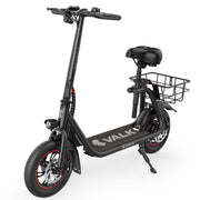 VALK Electric Scooter with Seat, Disc brakes, 12" Tyres, AU Compliant, for Adults, Teens, Commuter, Black V219-TRNESCVAM3KA