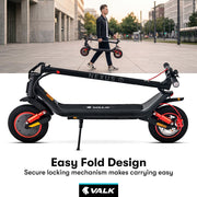 VALK Nexus 7 Electric Scooter, 500W, AU Compliant, 30km Max Range, 10 inch Tyres, Suspension, Folding Motorised Commuter eScooter for Adults,