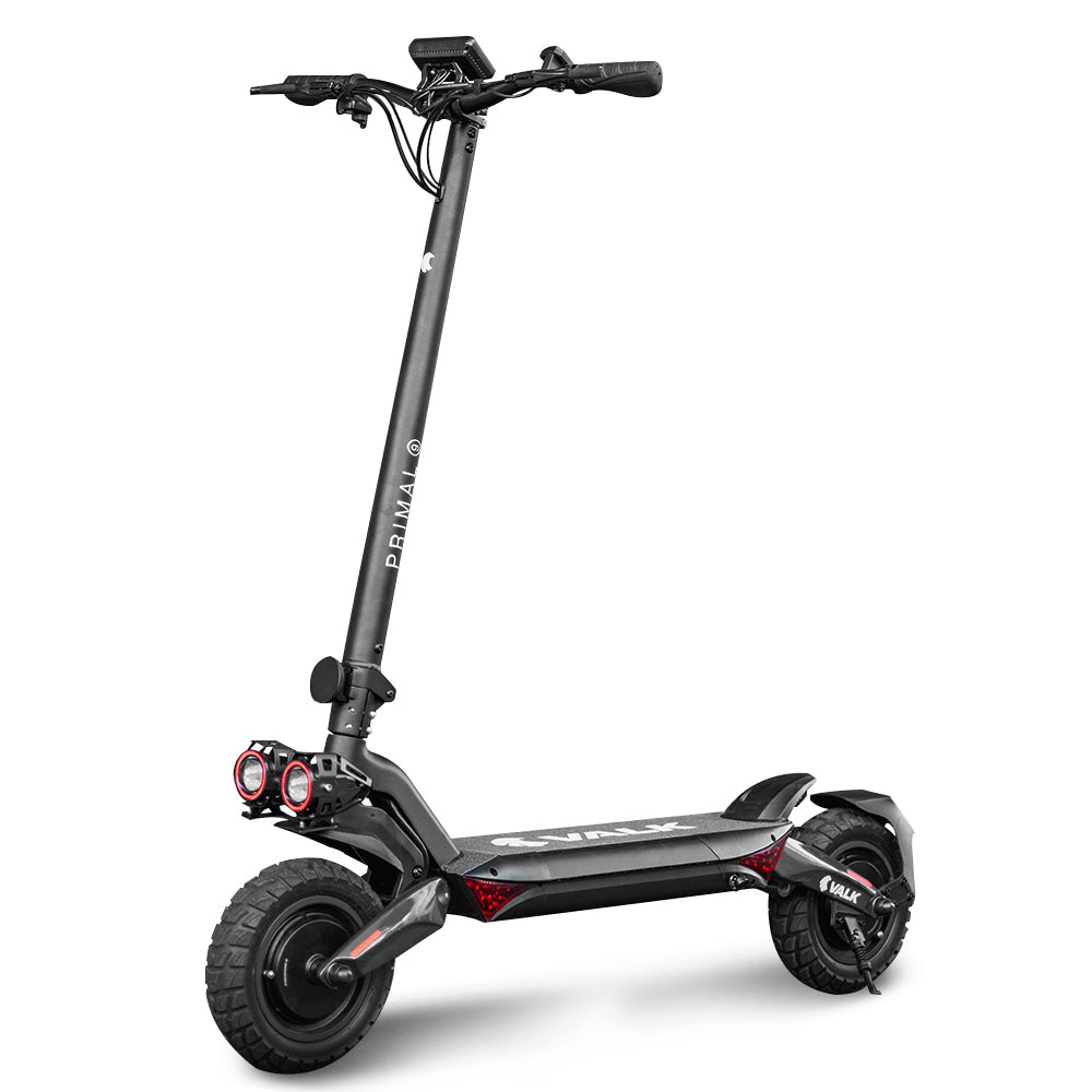 VALK Primal 9 Dual Motor Electric Scooter, 1600W, AU Compliant, for Extreme Hill Climbing, Black V219-TRNESCVAP9KA