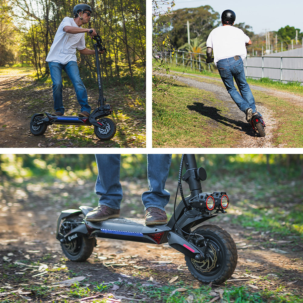 VALK Primal 9 Dual Motor Electric Scooter, 1600W, AU Compliant, for Extreme Hill Climbing, Black V219-TRNESCVAP9KA