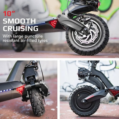 VALK Primal 9 Dual Motor Electric Scooter, 1600W, AU Compliant, for Extreme Hill Climbing, Black V219-TRNESCVAP9KA