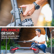 VALK Primal 9 Dual Motor Electric Scooter, 1600W, AU Compliant, for Extreme Hill Climbing, Black/Red V219-TRNESCVAP9RA