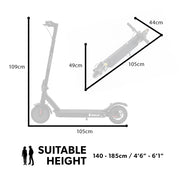 VALK Synergy 5 Electric Scooter, 400W, AU Compliant, Motorised eScooter for Adults, Black V219-TRNESCVAS5K