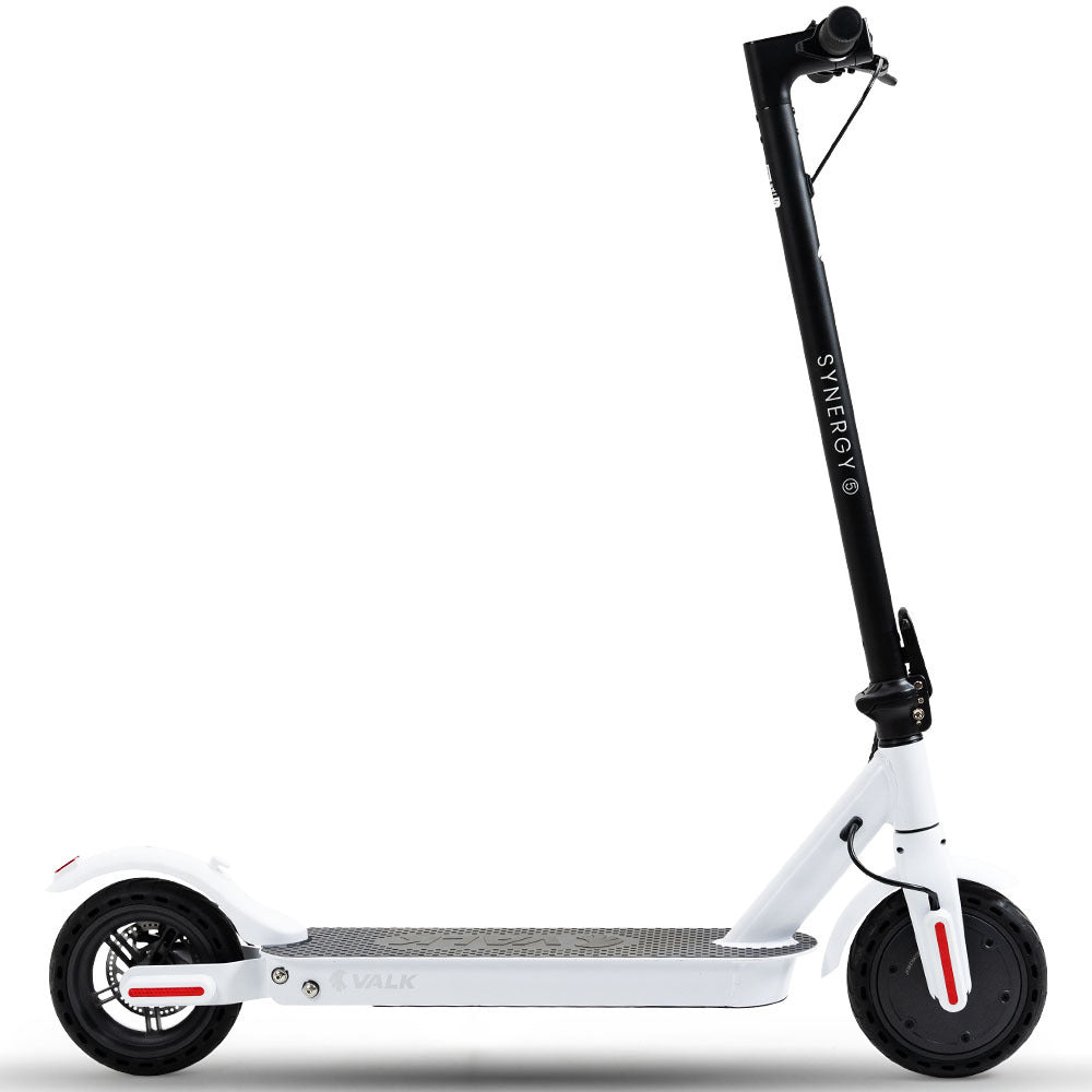 VALK Synergy 5 Electric Scooter, 400W, AU Compliant, Motorised eScooter for Adults, White V219-TRNESCVAS5W