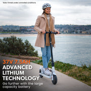VALK Synergy 5 Electric Scooter, 400W, AU Compliant, Motorised eScooter for Adults, White V219-TRNESCVAS5W
