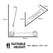 VALK Synergy 5 Electric Scooter, 400W, AU Compliant, Motorised eScooter for Adults, White V219-TRNESCVAS5W