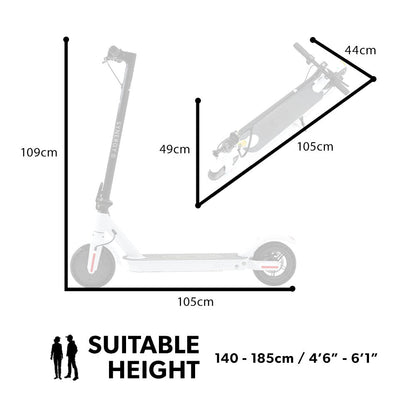 VALK Synergy 5 Electric Scooter, 400W, AU Compliant, Motorised eScooter for Adults, White V219-TRNESCVAS5W