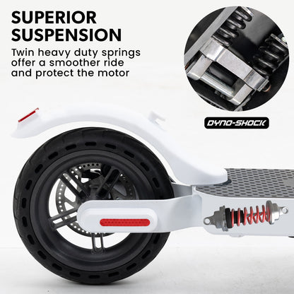 VALK Synergy 5 Electric Scooter, 400W, AU Compliant, Motorised eScooter for Adults, White V219-TRNESCVAS5W