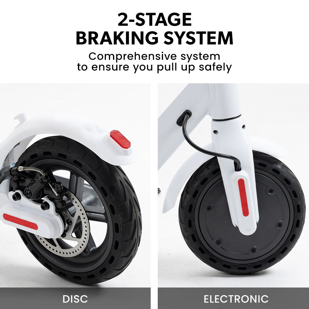 VALK Synergy 5 Electric Scooter, 400W, AU Compliant, Motorised eScooter for Adults, White V219-TRNESCVAS5W