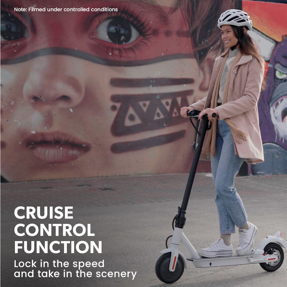 VALK Synergy 5 Electric Scooter, 400W, AU Compliant, Motorised eScooter for Adults, White V219-TRNESCVAS5W