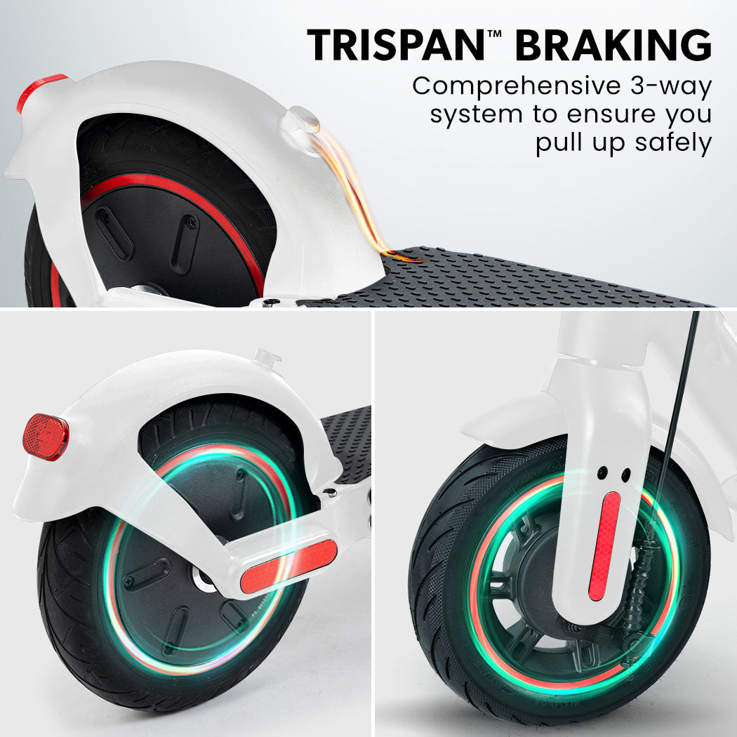 VALK Synergy 7 Electric Scooter, 500W 15Ah, AU Compliant, Motorised eScooter for Adults, White V219-TRNESCVAS7WA