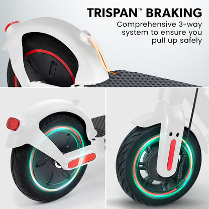 VALK Synergy 7 Electric Scooter, 500W 15Ah, AU Compliant, Motorised eScooter for Adults, White V219-TRNESCVAS7WA