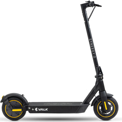 VALK Synergy 7 Electric Scooter, 500W 15Ah, AU Compliant, Motorised eScooter for Adults, Black/Yellow V219-TRNESCVAS7Y