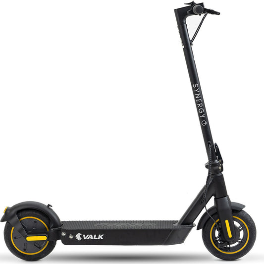 VALK Synergy 7 Electric Scooter, 500W 15Ah, AU Compliant, Motorised eScooter for Adults, Black/Yellow V219-TRNESCVAS7Y
