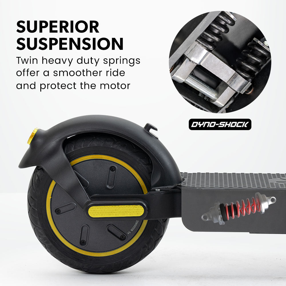 VALK Synergy 7 Electric Scooter, 500W 15Ah, AU Compliant, Motorised eScooter for Adults, Black/Yellow V219-TRNESCVAS7Y