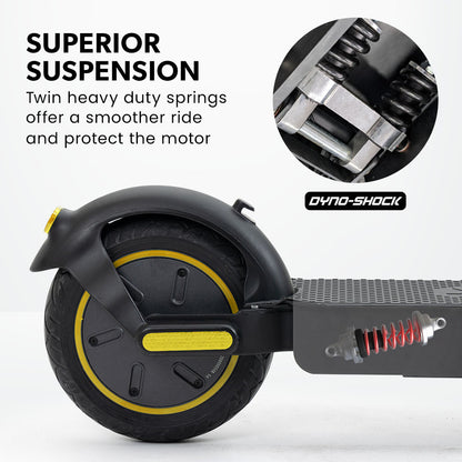 VALK Synergy 7 Electric Scooter, 500W 15Ah, AU Compliant, Motorised eScooter for Adults, Black/Yellow V219-TRNESCVAS7Y