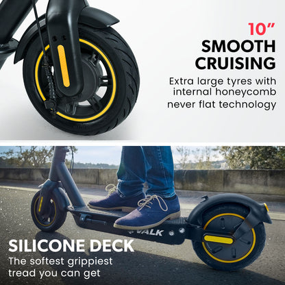 VALK Synergy 7 Electric Scooter, 500W 15Ah, AU Compliant, Motorised eScooter for Adults, Black/Yellow V219-TRNESCVAS7Y
