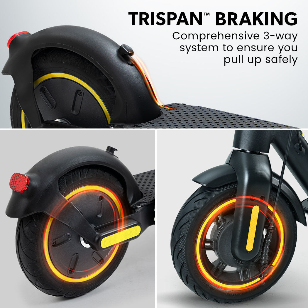 VALK Synergy 7 Electric Scooter, 500W 15Ah, AU Compliant, Motorised eScooter for Adults, Black/Yellow V219-TRNESCVAS7Y