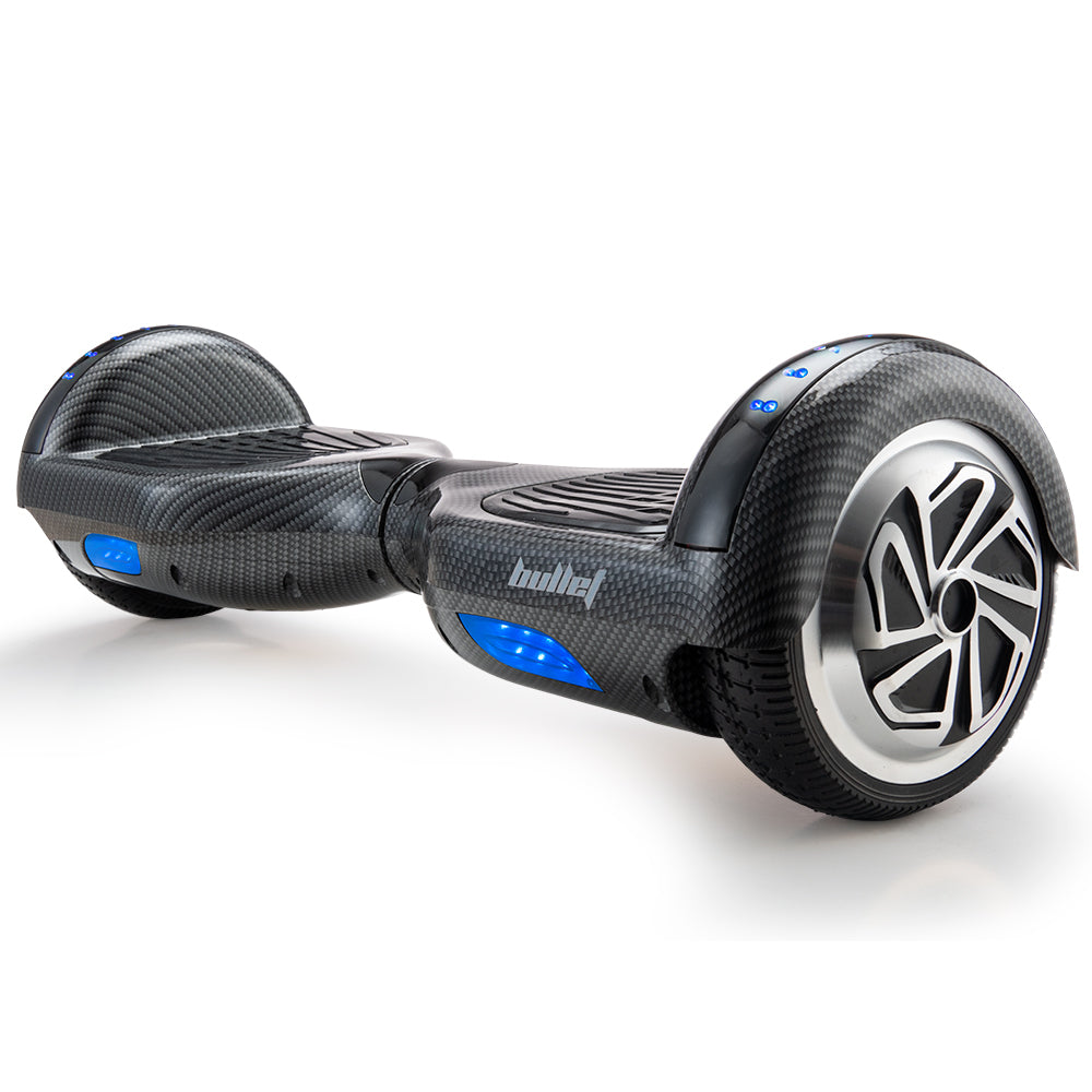 BULLET Gen III Hoverboard Scooter, Dual Copper Motors, UL Certified, AU Compliant, 6.5" Wheels, Superior Self V219-TRNSCOBULB7CF
