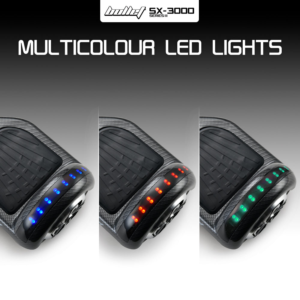 BULLET Gen III Hoverboard Scooter, Dual Copper Motors, UL Certified, AU Compliant, 6.5" Wheels, Superior Self V219-TRNSCOBULB7CF