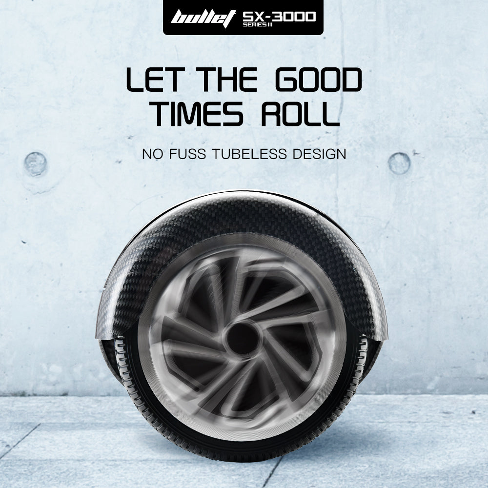 BULLET Gen III Hoverboard Scooter, Dual Copper Motors, UL Certified, AU Compliant, 6.5" Wheels, Superior Self V219-TRNSCOBULB7CF