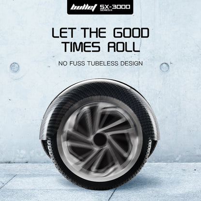 BULLET Gen III Hoverboard Scooter, Dual Copper Motors, UL Certified, AU Compliant, 6.5" Wheels, Superior Self V219-TRNSCOBULB7CF