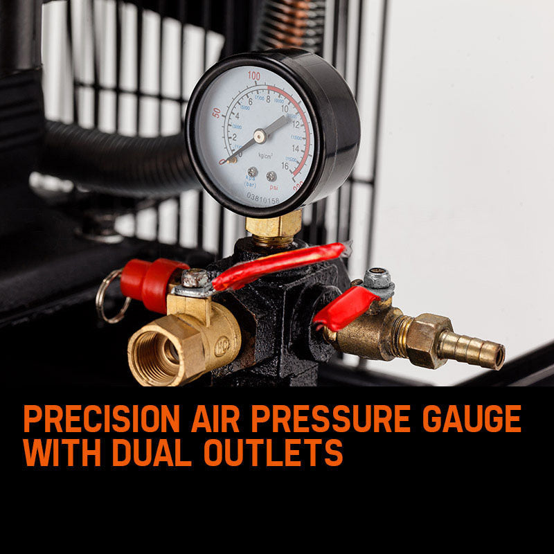 UNIMAC 8HP Air Compressor 115PSI 120L Petrol Powered Industrial Air Conditioning V219-UMACTL04A