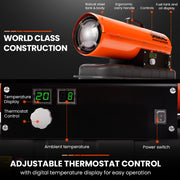 UNIMAC 20KW Portable Industrial Diesel Direct Forced Air Space Heater, Commercial Grade for Warehouse V219-UMDHVP03A