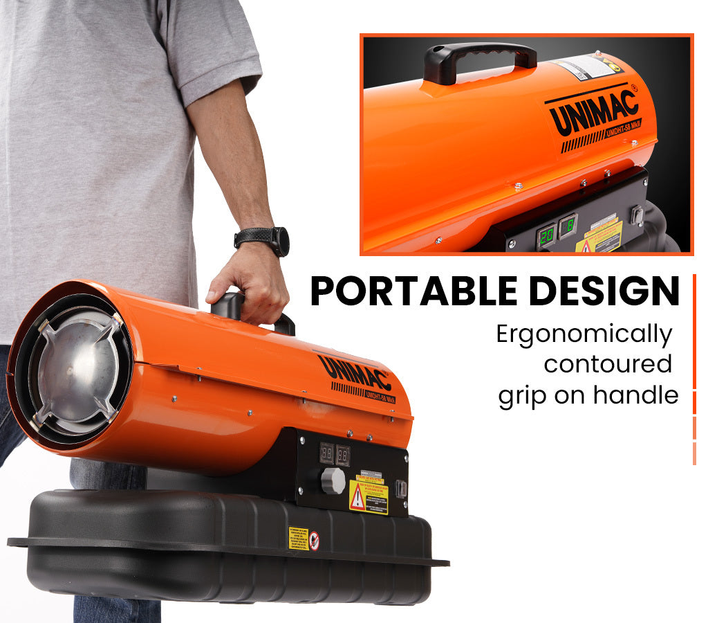 UNIMAC 20KW Portable Industrial Diesel Direct Forced Air Space Heater, Commercial Grade for Warehouse V219-UMDHVP03A