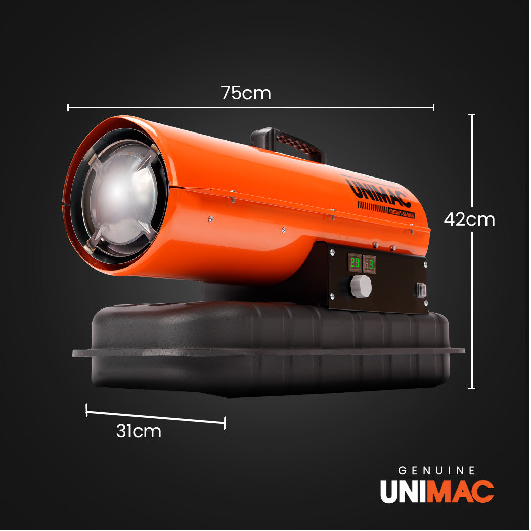 UNIMAC 20KW Portable Industrial Diesel Direct Forced Air Space Heater, Commercial Grade for Warehouse V219-UMDHVP03A