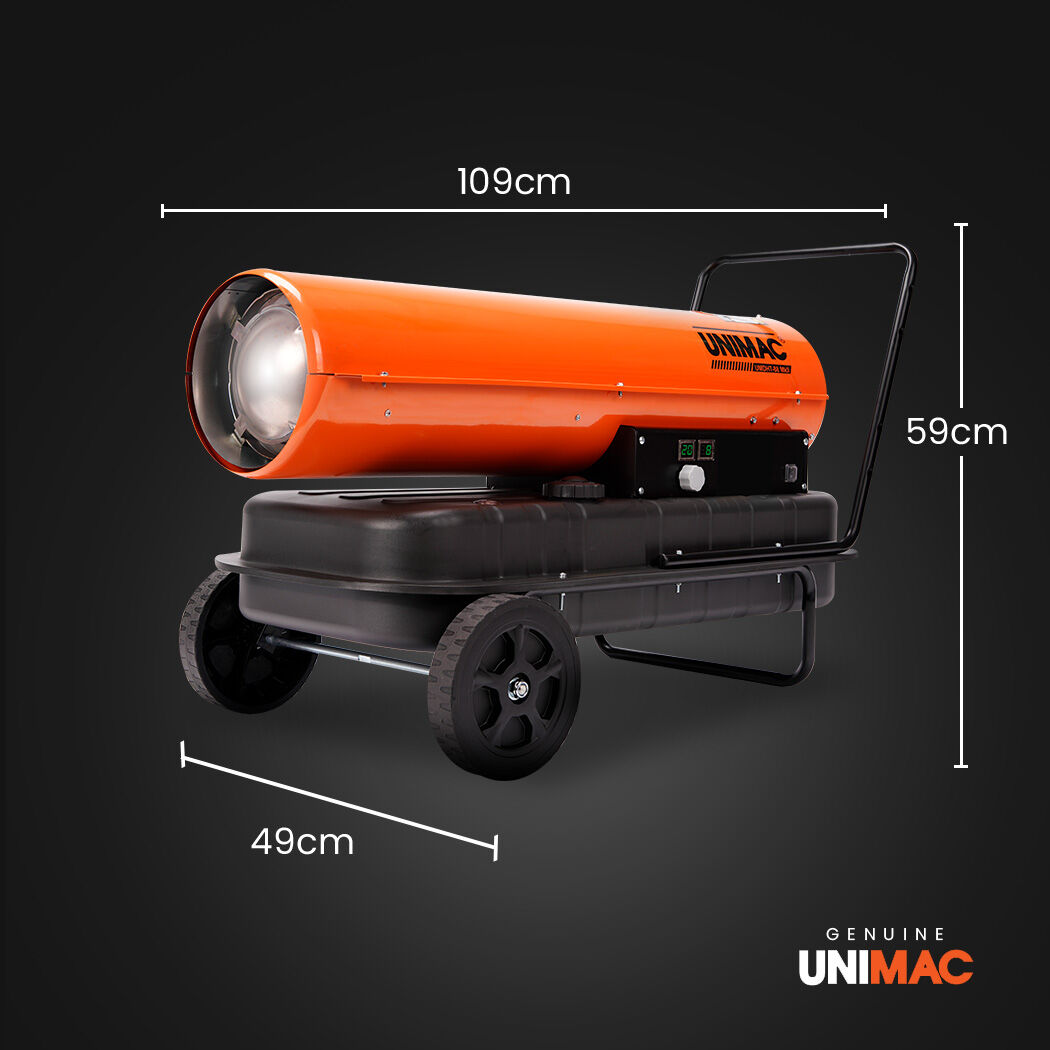 UNIMAC 50KW Portable Industrial Diesel Direct Forced Air Space Heater, Commercial Grade for Warehouse V219-UMDHVP05A